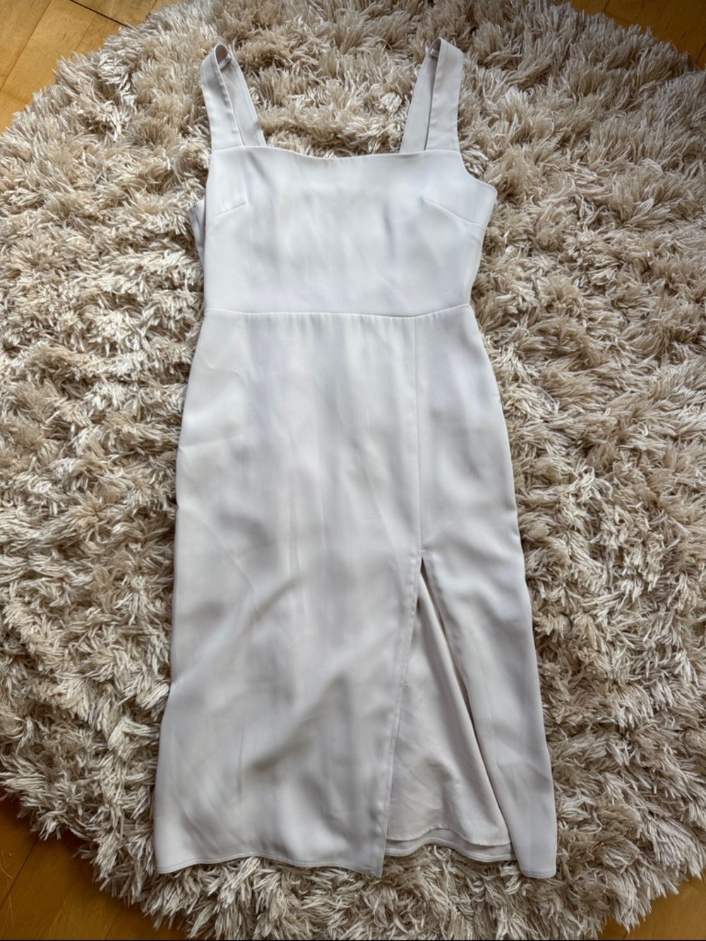 Babaton Cream Square-Neck Midi Dress 4